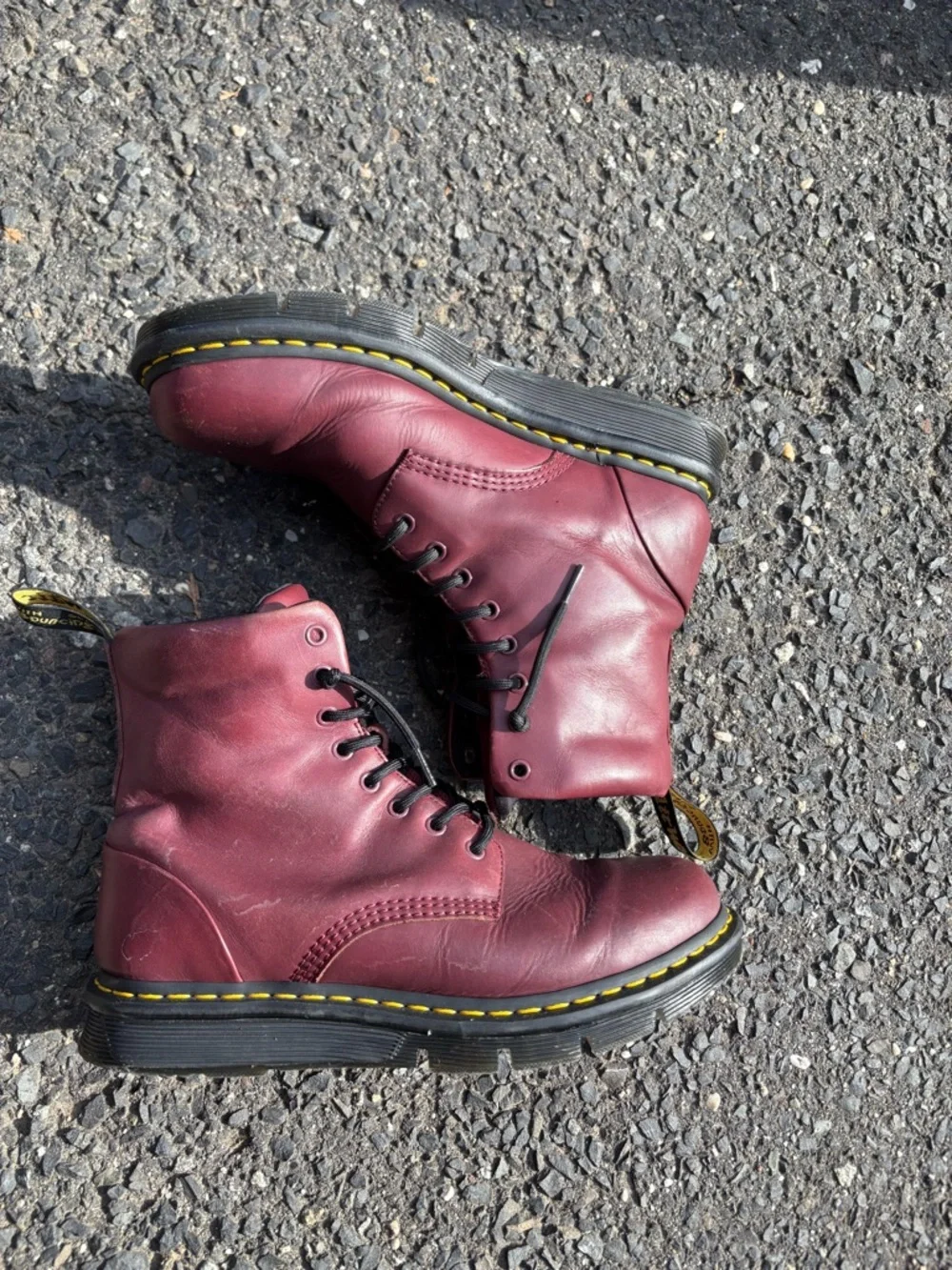 Dr. Martens 8-Eye Leather Boots in Burgundy - Picture 6 of 6